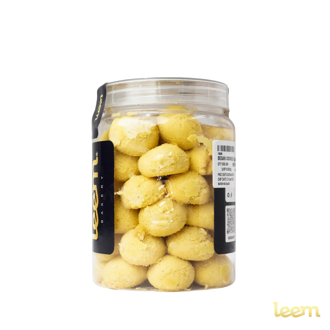 Besan Cookies (Eggless) | Homemade Gram Flour Cookies – LEEM Bakery (300g)
