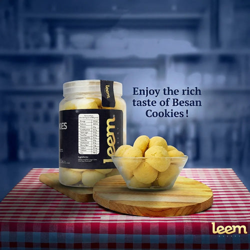 Besan Cookies (Eggless) | Homemade Gram Flour Cookies – LEEM Bakery (300g)